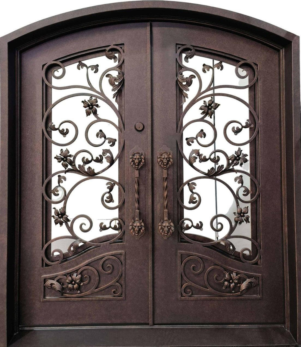 Wrought Iron Door | Arched Top With Kickplate | Model # IWD 1021-Taimco