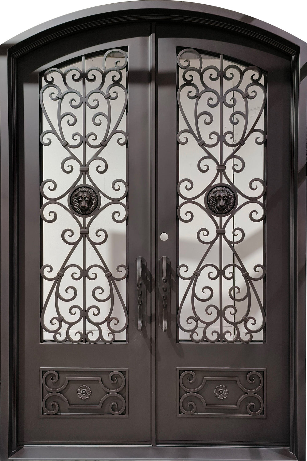 Wrought Iron Door | Arched Top With kickplate | Model # IWD 1056-Taimco