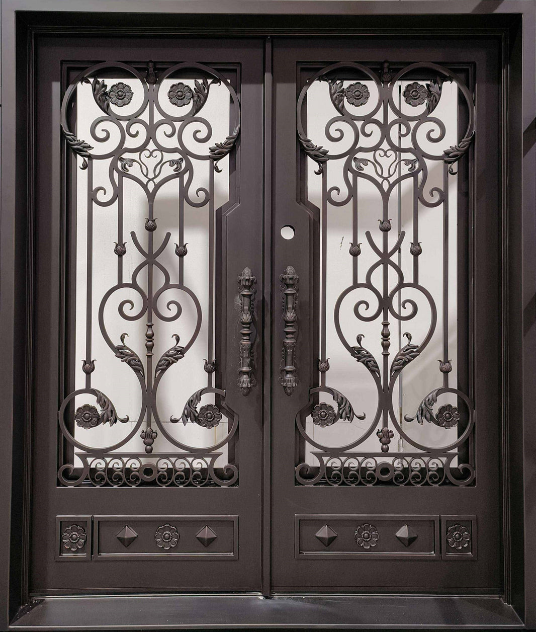 Wrought Iron Door | Square Top With kickplate | Model # IWD 1047-Taimco