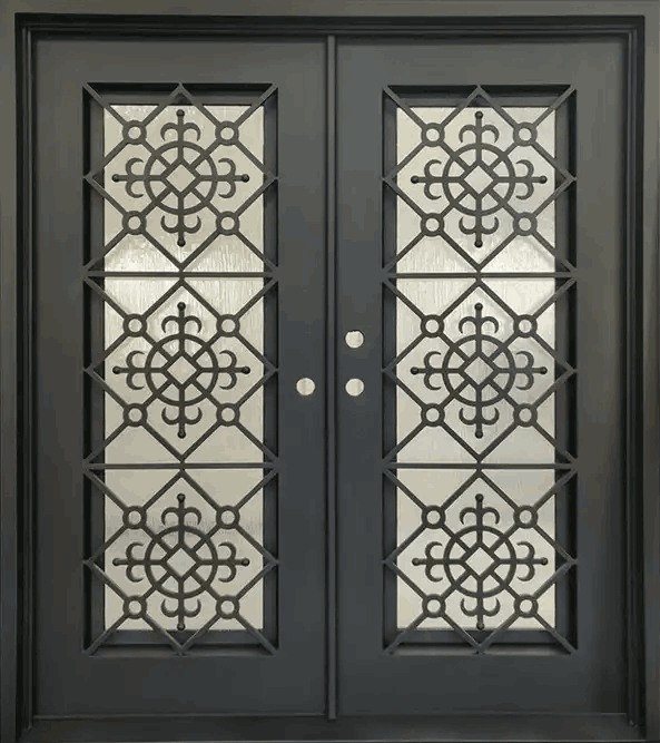 Wrought Iron Door | Square Top With kickplate | Model # IWD 966-Taimco