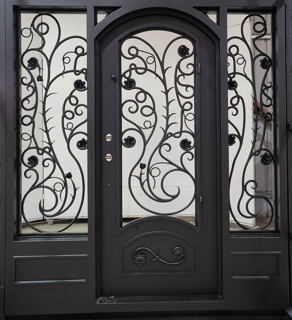 Wrought Iron Door | Square Top With kickplate | Model # IWD 989-Taimco