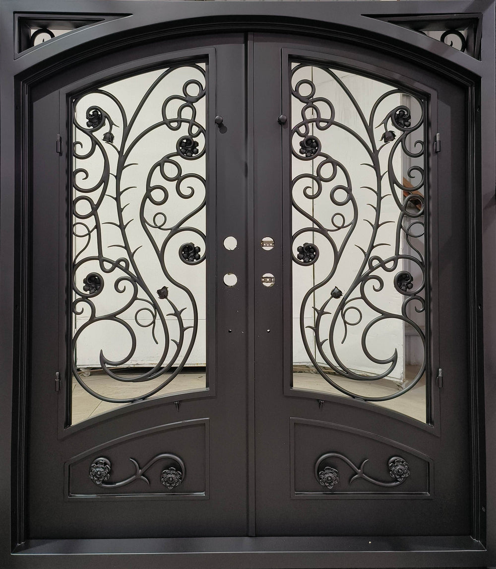 Wrought Iron Door | Square Top With kickplate | Model # IWD 989-Taimco