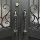 Wrought Iron Double Swing Front Door | Arched Top | Model # IWD 965-Taimco