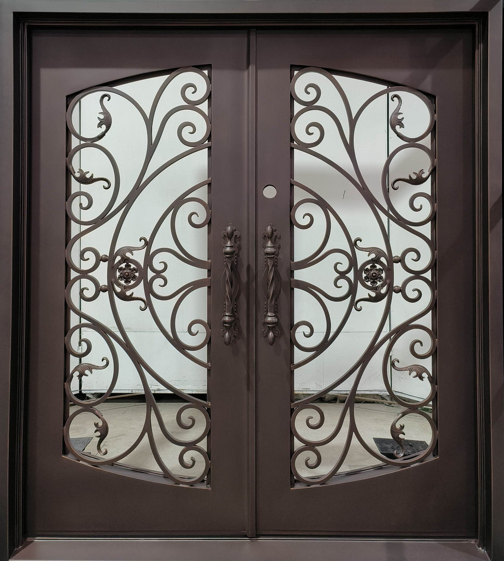 Wrought Iron Double Swing Front Door | Model # IWD 896-Taimco