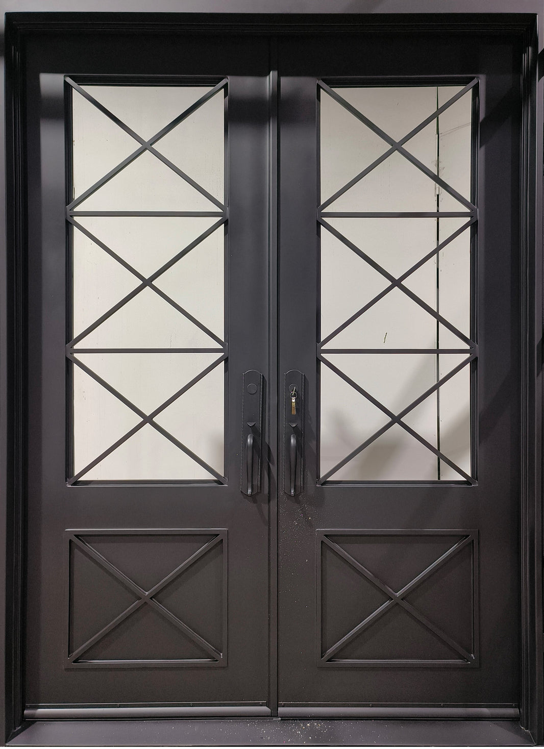 Wrought Iron Vatican Iron Door | Square Top With kickplate | Model # IWD 948-Taimco