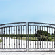 Dual Swing Spiral Fence Driveway Gate | Custom Fabrication Heavy Duty Metal Entrance Gate | Made in Canada – Model # 063