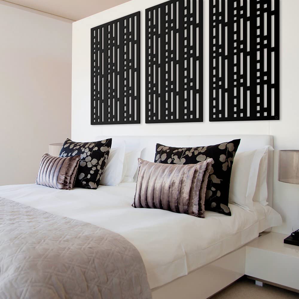 Decorative Screen Panel | Metal Room Divider | Geometric Design - Model # WD573