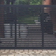 Laser Cut Horizontal Pattern Driveway Gate | Decorative Heavy Duty Entrance Gate | Made in CANADA – Model #150