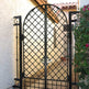 Modern Square Check Design Metal Back Yard Gate | Classic Fabrication Wrought Iron Garden Gate | Made in Canada – Model # 339