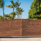 Rusty Padilla Design Corten Steel Entrance Gate | Classic Geometric Pattern Driveway Gate | Made in Canada – Model # 204