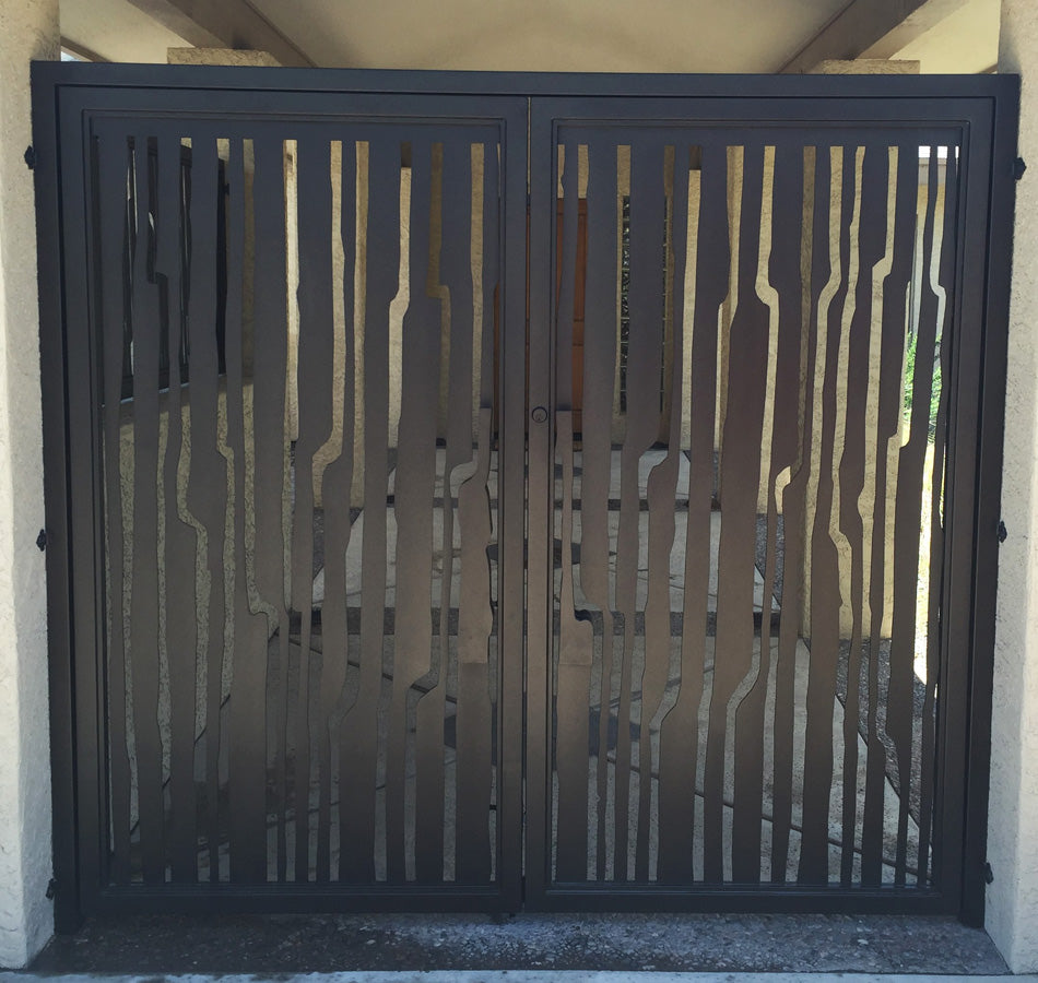 Unique Custom Fabrication Additional Metal Back Yard Gate| Modern Metal Fence Garden Gate | Made in Canada– Model # 256