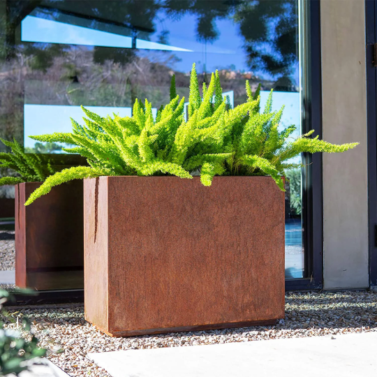 Stunning Rectangular Design Steel planter| Classic Garden Planters Pots for Indoor, Outdoor &amp; Commercial Use| Made in Canada –Model # P603