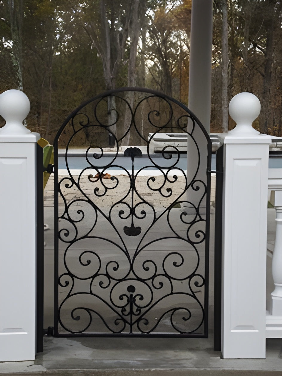 Gorgeous Doodle Design Metal Back yard Gate| Decorative Metal Art Accent Iron Garden Gate| Made in Canada – Model # 255