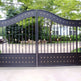 Modern Custom Fabricated Driveway Gate | Golden Square Pattern Entrance Gate | Made in Canada– Model # 107
