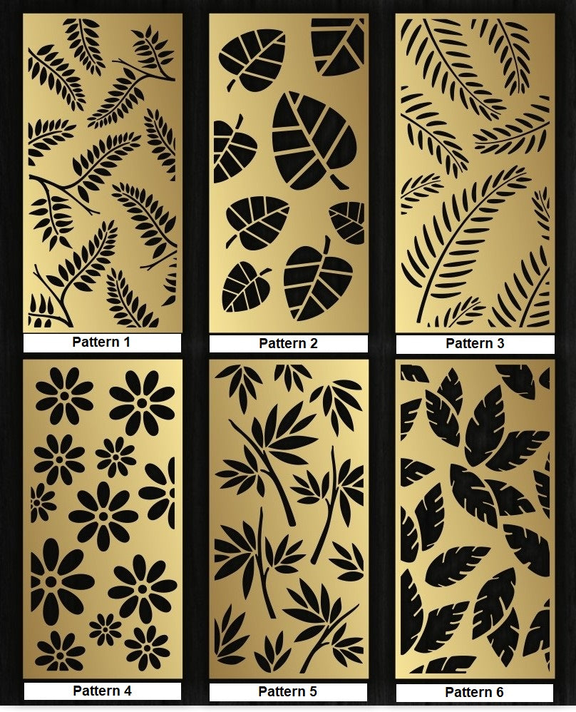 Nature Ornament Plasma Cut Fence Panels | 6 Different Patterns | Heavy Duty Metal Fence | Made in Canada | Model # FP940
