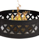 Unique Zigzag Pattern Metal Fire Pit Ring | Portable Heavy Duty Fire Pit Liner for Camping &amp; Outdoors | Made in Canada – Model # FPR446