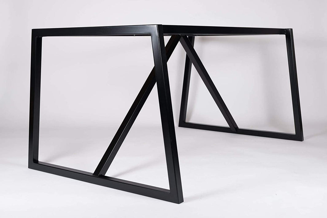 Beautiful Steel Trapezium Shape Base Frame| Fine Quality Decorative Art Steel Table Legs for Home, Desk Table, Office &amp; Kitchen| Made in Canada – Model # TL612