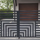Modern Rectangular Design Driveway Gate | Metal Art Entrance Gate | Made in Canada – Model # 098
