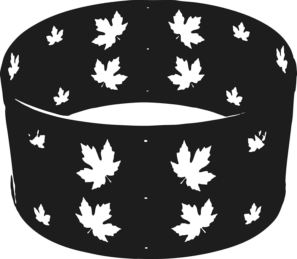 Stunning Maple Leaf Design Metal Fire Pit Ring Insert | Portable Heavy Duty Fire Pit Liner for Camping &amp; Outdoors | Made in Canada– Model # FPR458