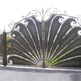 Modern Custom Fabricated Metal Driveway Gate | Flower Cut Design Entrance Gate | Made in Canada – Model # 092