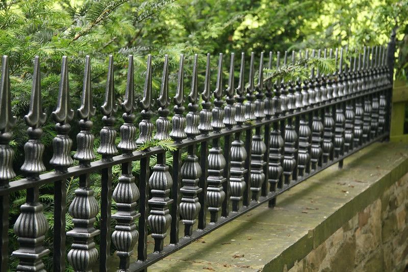 Wrought Iron all Top & Garden Railing - Wrought Iron Fence | Heavy Duty Metal Fence | Made in Canada – Model # FP935