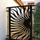 3D Laser Cut Sun Design Metal Back Yard Gate | Custom Design Metal Back Yard Gate | Made in Canada– Model # 321