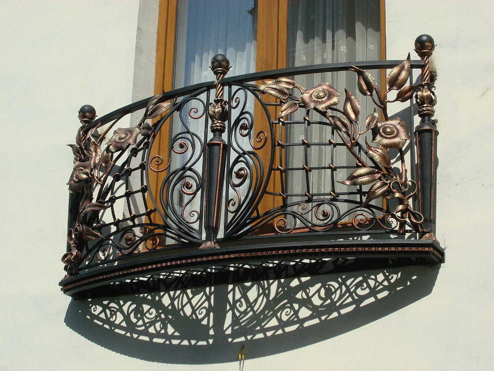 French Wrought Iron Balcony Railing Design - Railing Balcony Panels - Decorative Modern and Heritage Style Rail - Made in Canada - Model # DRP972-Taimco