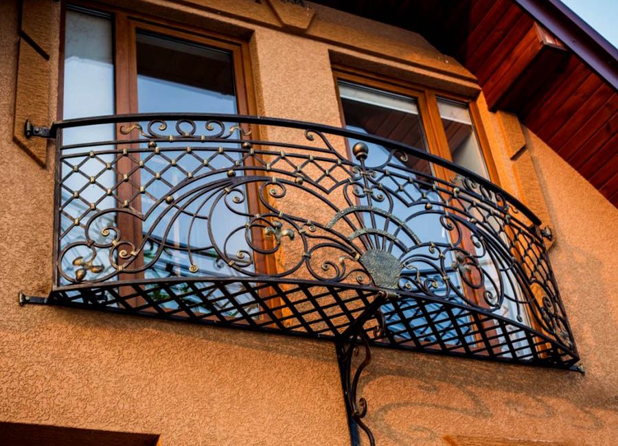 French Wrought Iron Balcony Railing Design - Railing Balcony Panels - Decorative Modern and Heritage Style Rail - Made in Canada - Model # DRP973