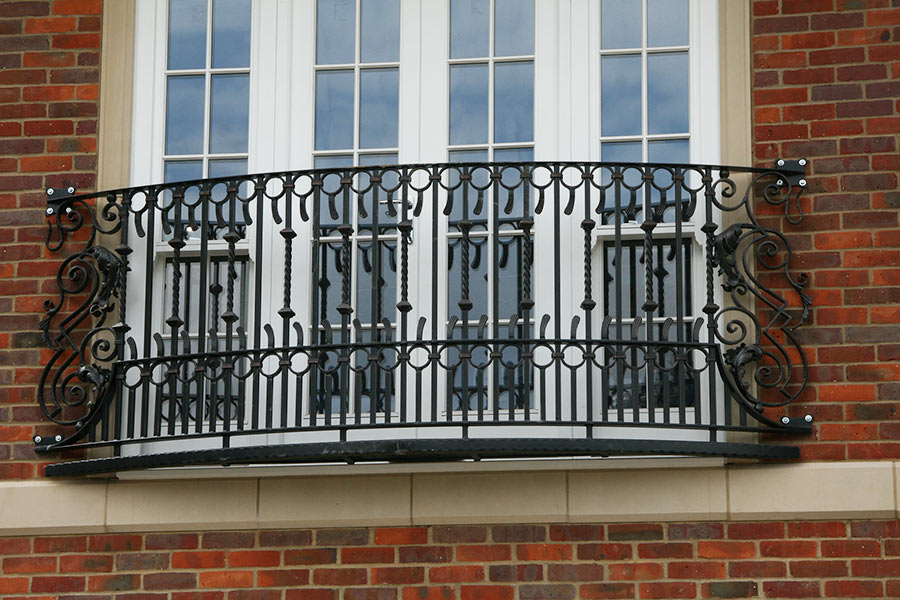 Wrought Iron Balcony Railing Aphrodite Juliet Design - Railing Balcony Panels - Decorative Heritage Style Rail - Made in Canada - Model # DRP975
