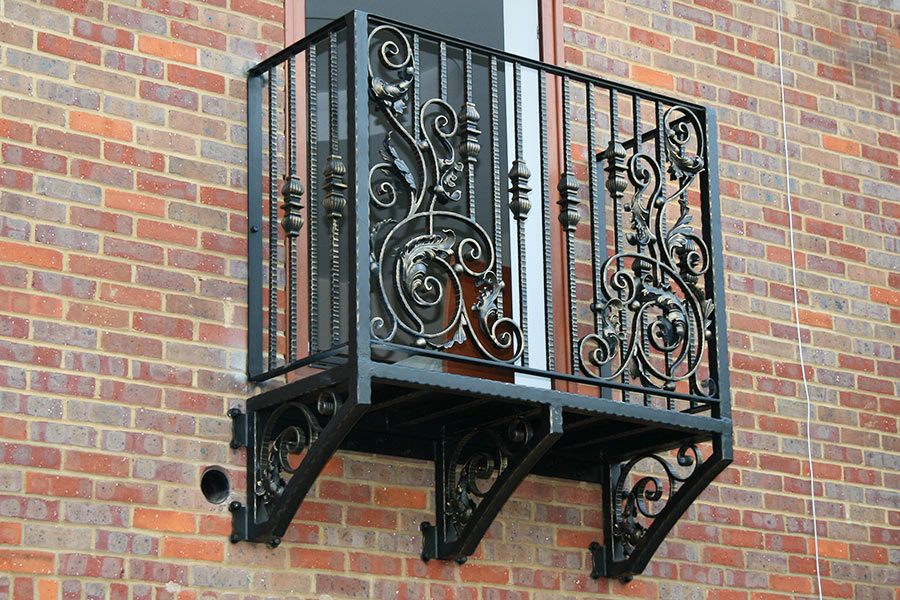 Eros Wrought Iron Balcony Railing Design - Railing Balcony Panels - Simple Style Rail - Made in Canada - Model # DRP980