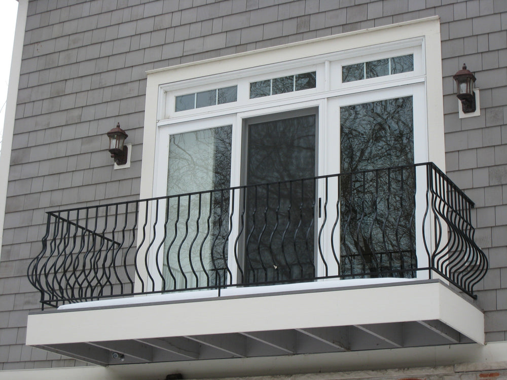 Oval Wrought Iron Balcony Railing Design - Railing Balcony Panels - Simple Style Rail - Made in Canada - Model # DRP983-Taimco