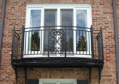 Ross Wrought Iron Balcony Railing Design - Railing Balcony Panels - Simple Style Rail - Made in Canada - Model # DRP985