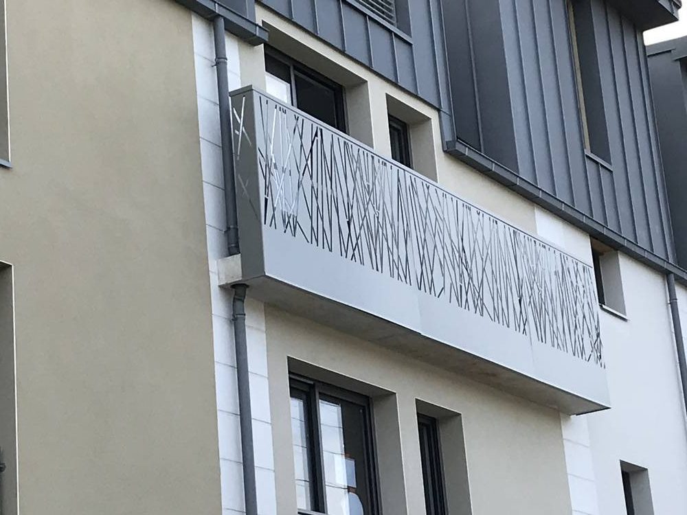 Inspiring Apartments Balcony Plasma Cut Mild Steel Panels | Railing decorative Balcony Panels | Plasma Modern Design Panels | Made In Canada | Model # DRP994