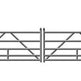 Manual Swing A-Series Tubular Galvanized Steel Double and Single Barrier Gate | Made in Canada– Model # MSG 893