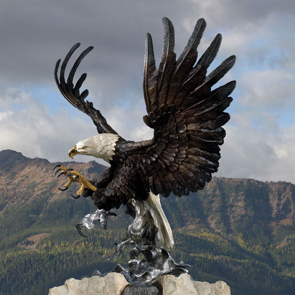 Full-Size Bald Eagle Bronze Statue Model # MSC1232