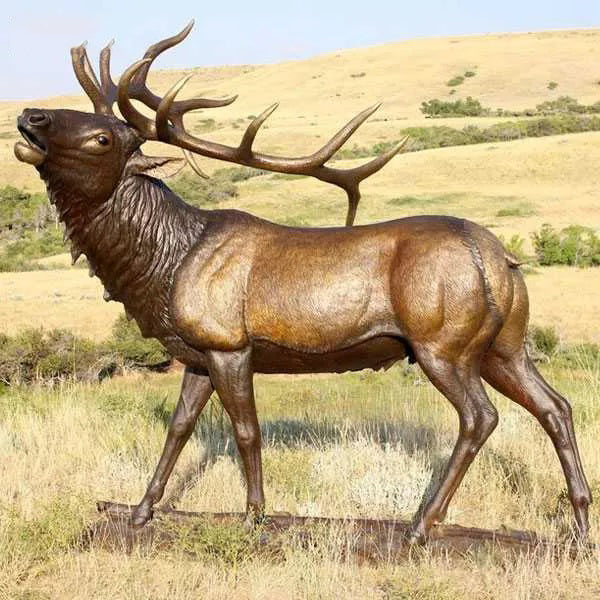 Outdoor Casting Life Size Bronze Elk Statue Model # MSC1235