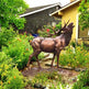 Garden Yard Decor Bronze Elk Statue Life Size Model # MSC1238