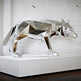 Outdoor Metal Wolf Sculpture Geometric Animal Art Decor Model # MSC1250