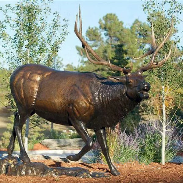 Life Size Bronze Elk Outdoor Statue Garden Decor Model # MSC1272