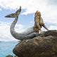 Life-Size Bronze Mermaid Statue Sitting on Rock Model # MSC1295