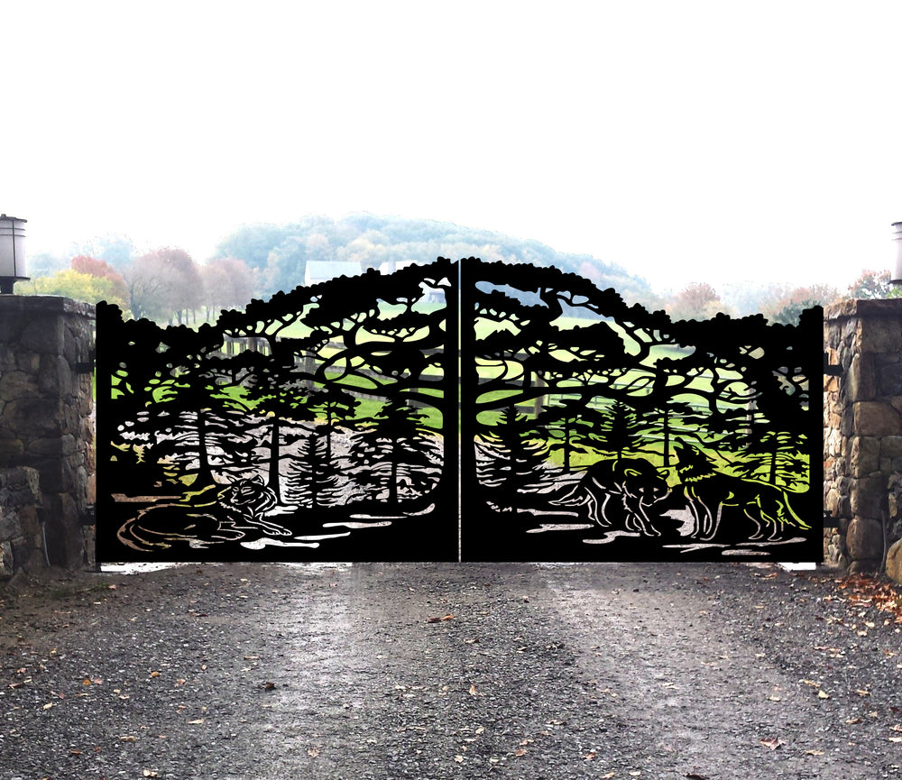 Call of the Wild Steel Driveway Gate | Model #486
