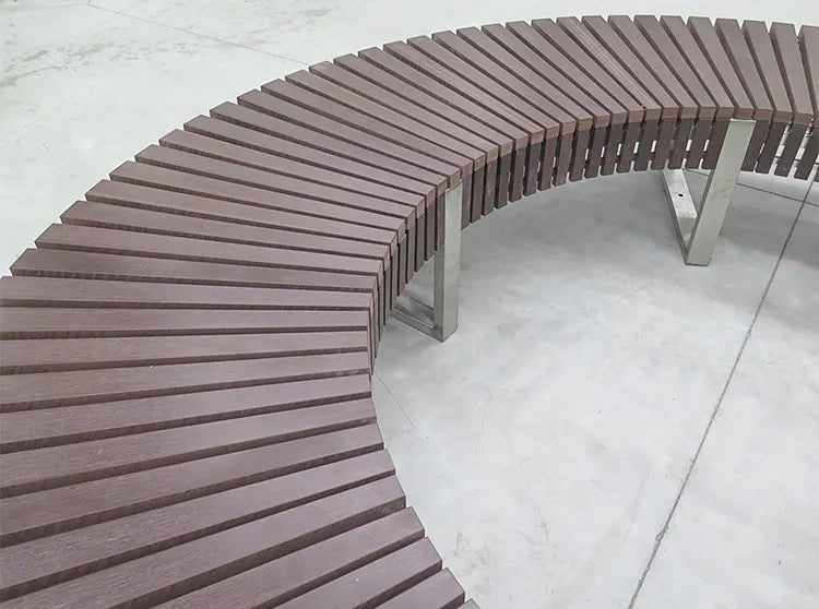 Round Tree Wood Bench for Outdoor Public Street and parks | Model COLL1694