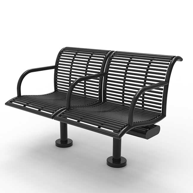 Metal Bench With Arm Rests  | Model COLL1706