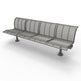 Metal Bench Without Arm Rests  | Model COLL1708