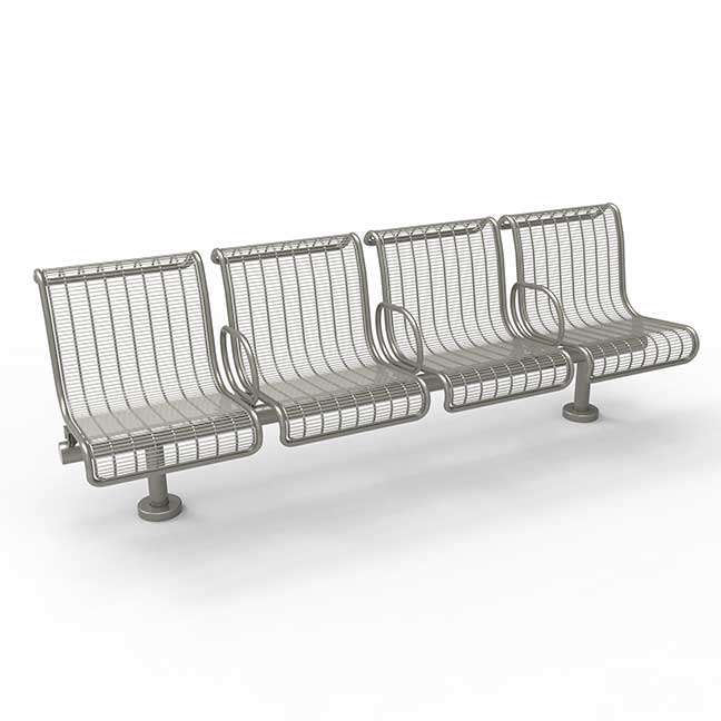Metal Bench With Arm Rests  | Model COLL1711