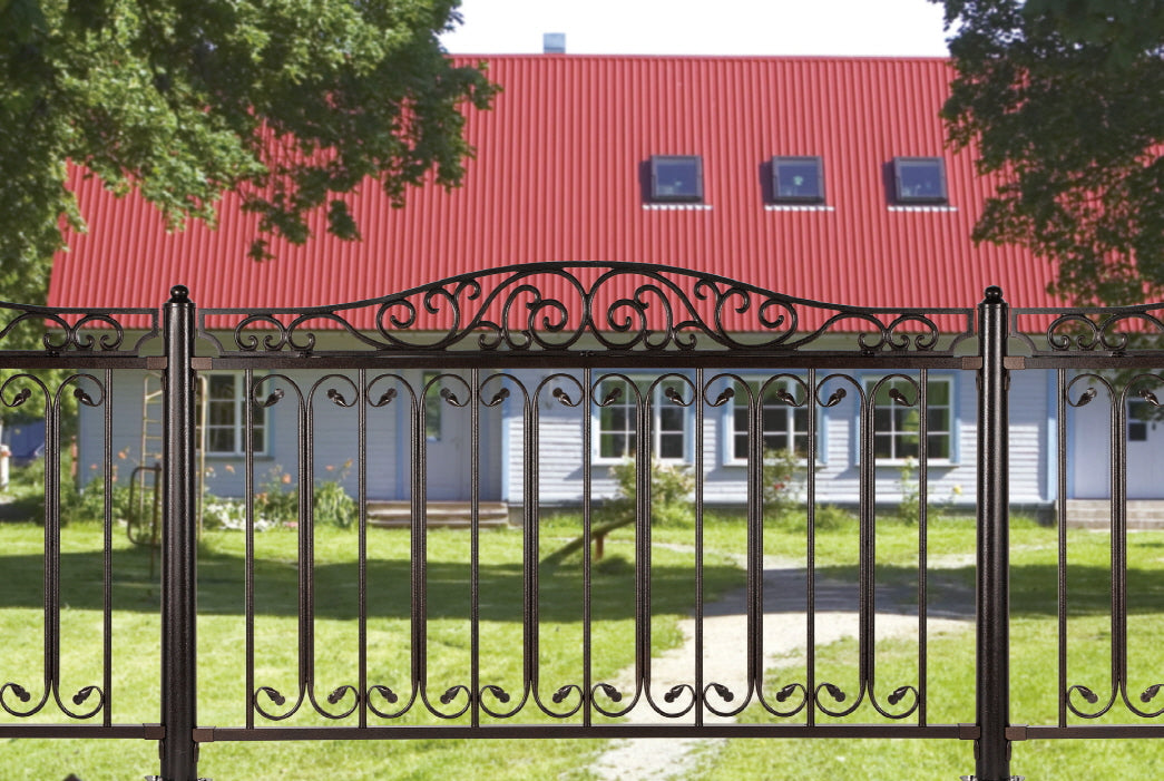 Ornamental Fence Panel - Wrought Iron Fence | Heavy Duty Metal Fence | Made in Canada – Model # FP913-Taimco