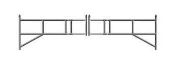 Manual Swing HH-Series Tubular Galvanized Steel Double and Single Barrier Gate | Made in Canada– Model # MSG 892