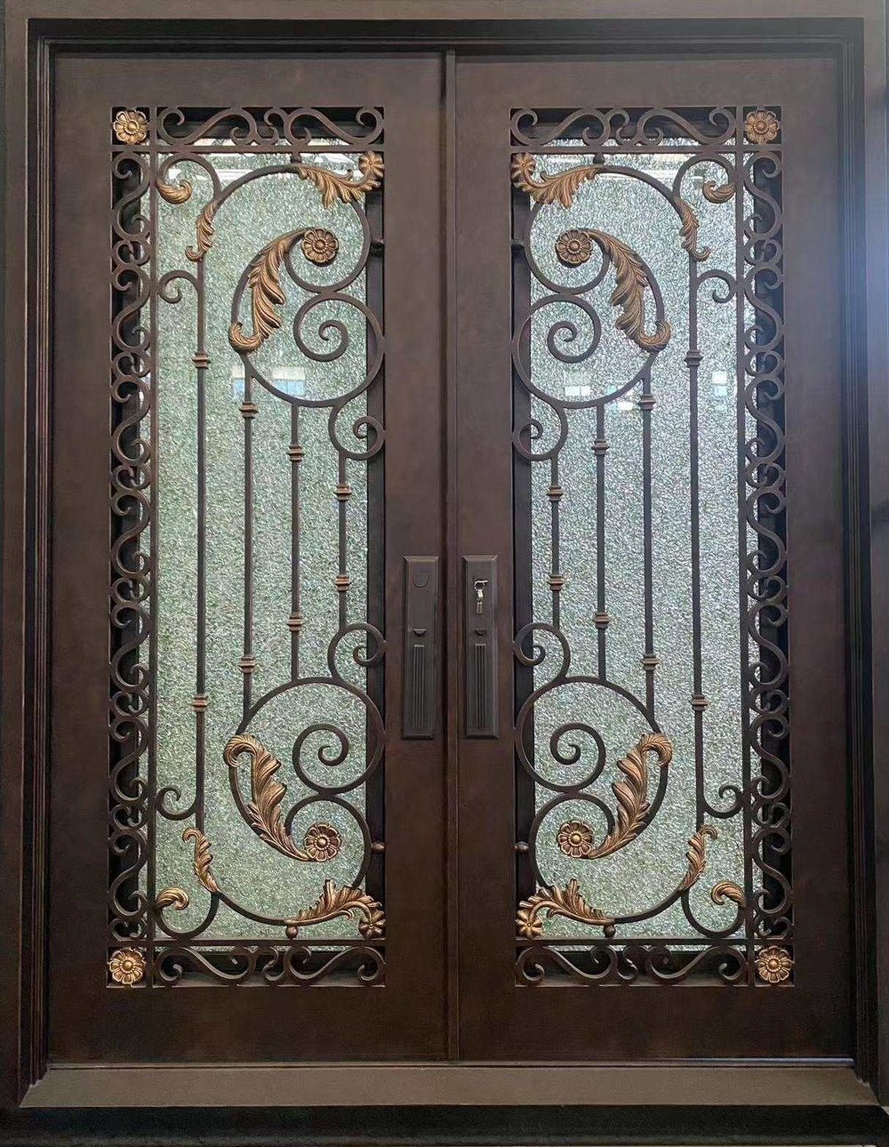 Wrought Iron Vatican Iron Door | Square Top With kickplate | Model # IWD 900