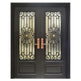 Wrought Iron Vatican Iron Door | Square Top With kickplate | Model # IWD 961