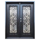 Wrought Iron Vatican Iron Door | Square Top With kickplate | Model # IWD 962